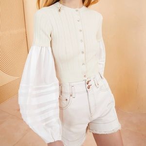 Ulla Johnson Puff Sleeve Cardigan Sweater